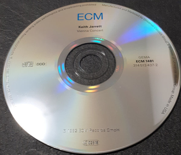 Keith Jarrett - Vienna Concert (CD) (Very Good Plus (VG)) - DaddyPop