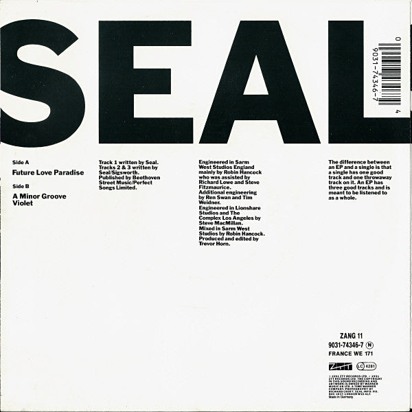 Seal : Future Love EP (7", EP, Lar)