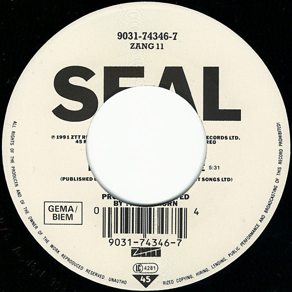 Seal : Future Love EP (7", EP, Lar)