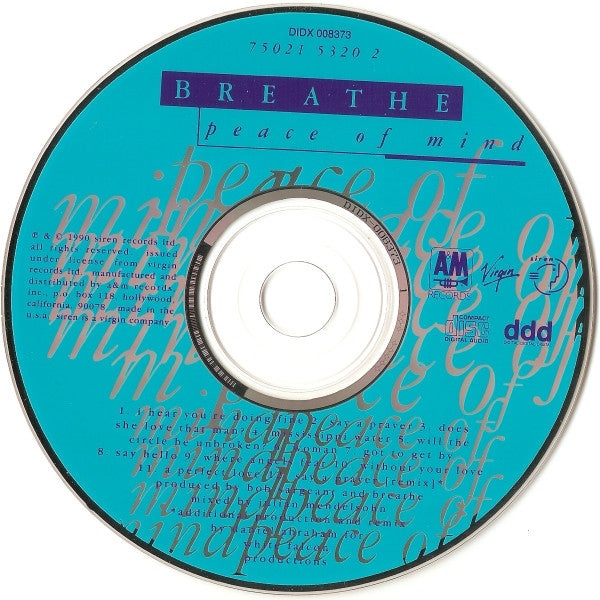 Breathe (3) : Peace Of Mind (CD, Album)