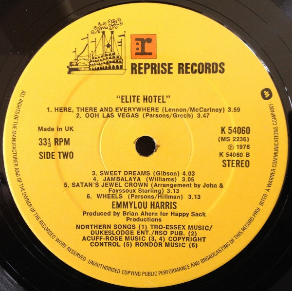 Emmylou Harris : Elite Hotel (LP, Album)