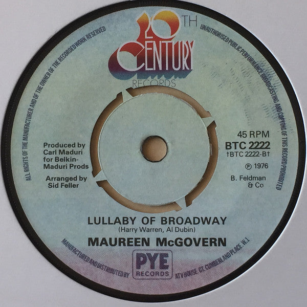 Maureen McGovern : The Continental (7", Single, Kno)