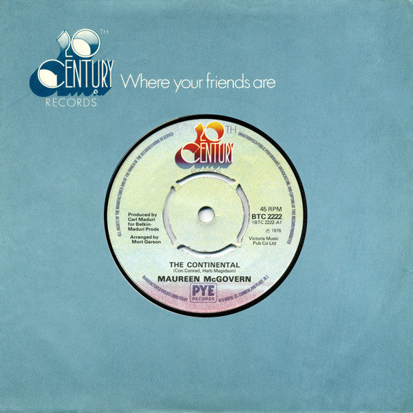 Maureen McGovern : The Continental (7", Single, Kno)