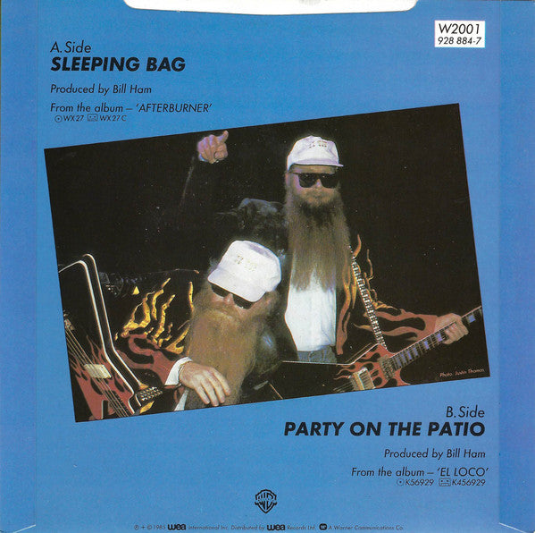 ZZ Top : Sleeping Bag (7", Single, PRS)