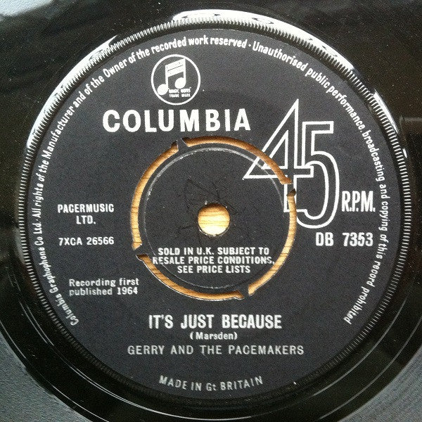 Gerry & The Pacemakers : It's Gonna Be All Right (7", Single)