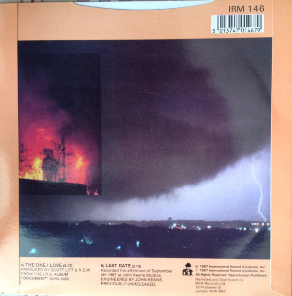 R.E.M. : The One I Love (7", Single, Gol)