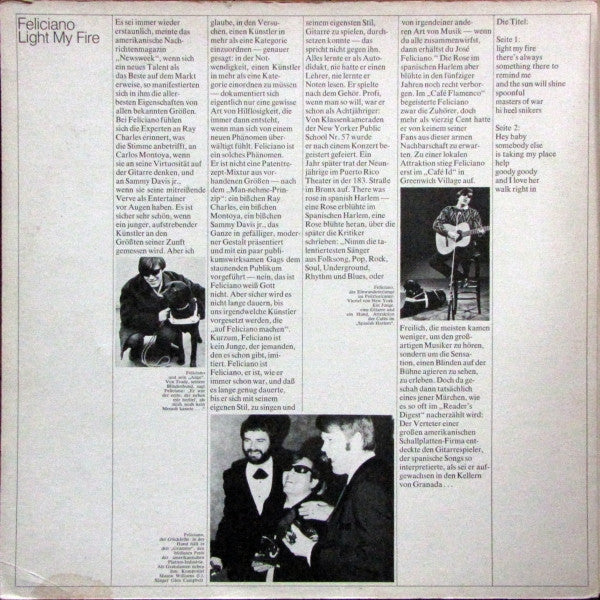 José Feliciano : Light My Fire (LP, Comp, Gat)