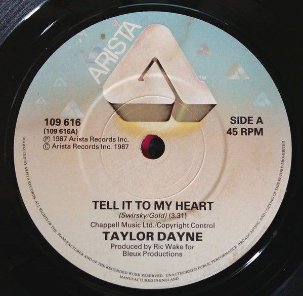 Taylor Dayne : Tell It To My Heart (7", Single, MP)