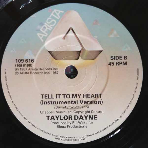 Taylor Dayne : Tell It To My Heart (7", Single, MP)