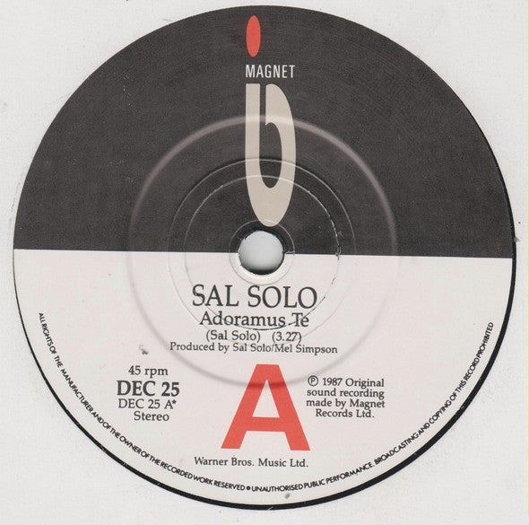 Sal Solo : Adoramus Te (7", Single)