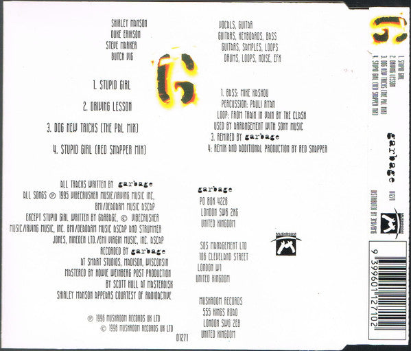 Garbage : Stupid Girl (CD, Single, CD1)