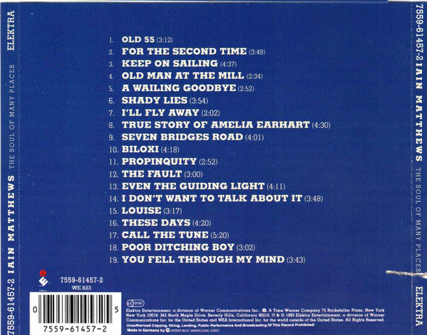 Iain Matthews : The Soul Of Many Places - The Elektra Years, 1972-1974 (CD, Comp)