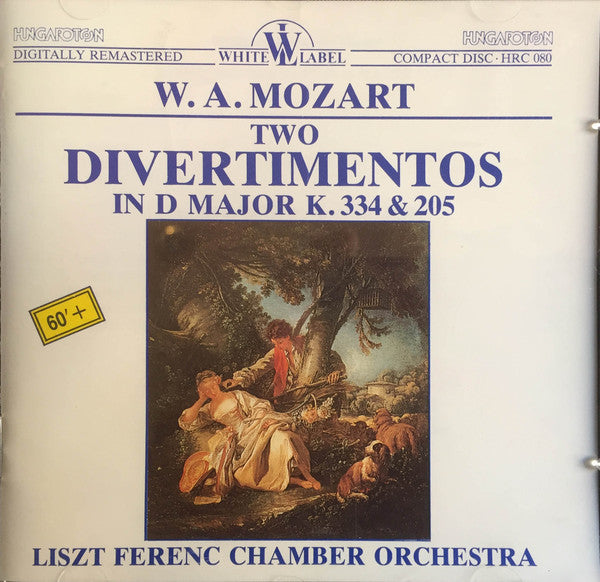 Wolfgang Amadeus Mozart - Liszt Ferenc Chamber Orchestra : Two Divertimentos In D Major K.334 & 205 (CD, Album, RM)