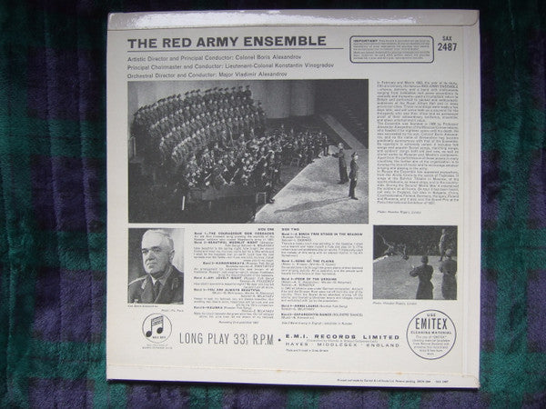 The Alexandrov Red Army Ensemble Artistic Director And Principle Conductor Boris Alexandrov : Red Army Ensemble (LP, Album, RE, Lab)
