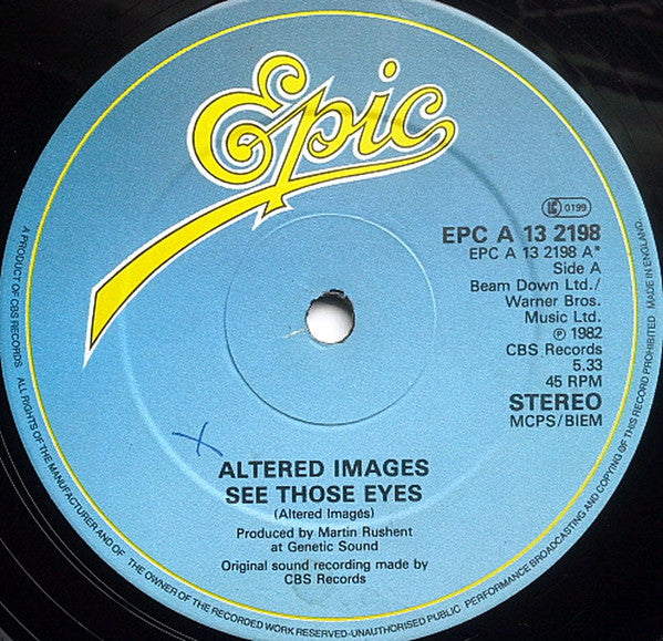Altered Images : See Those Eyes (12")