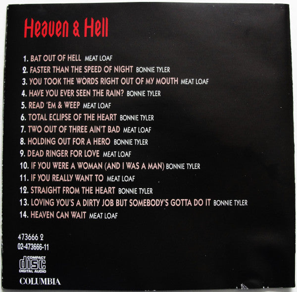 Meat Loaf & Bonnie Tyler : Heaven & Hell (CD, Album, Comp, RE)