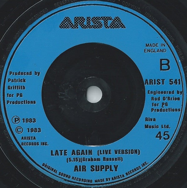 Air Supply - Making Love Out Of Nothing At All (7) (Very Good Plus (VG)) - DaddyPop