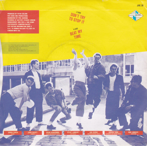 Roman Holliday : Don't Try To Stop It (7", Single)