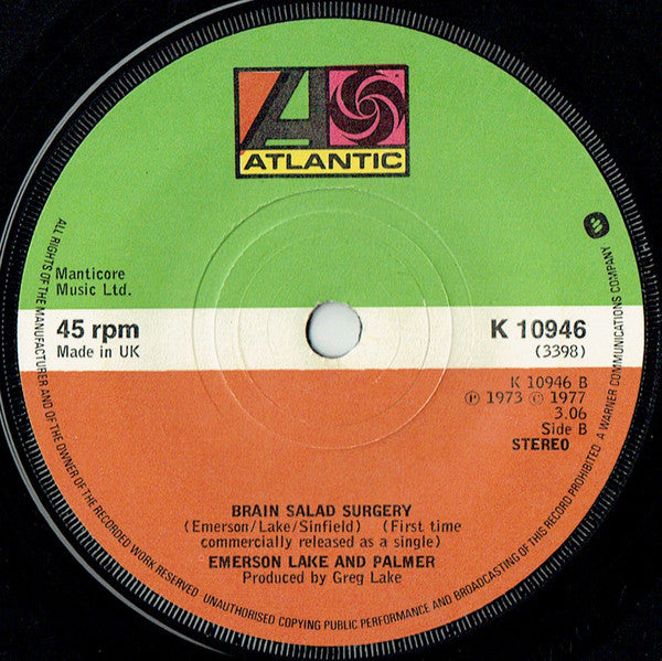 Emerson, Lake & Palmer : Fanfare For The Common Man (7", Single)