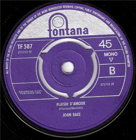 Joan Baez : There But For Fortune (7", Single, Mono, Kno)