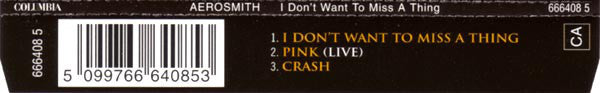 Aerosmith - I Dont Want To Miss A Thing (CD) (Very Good Plus (VG)) - DaddyPop