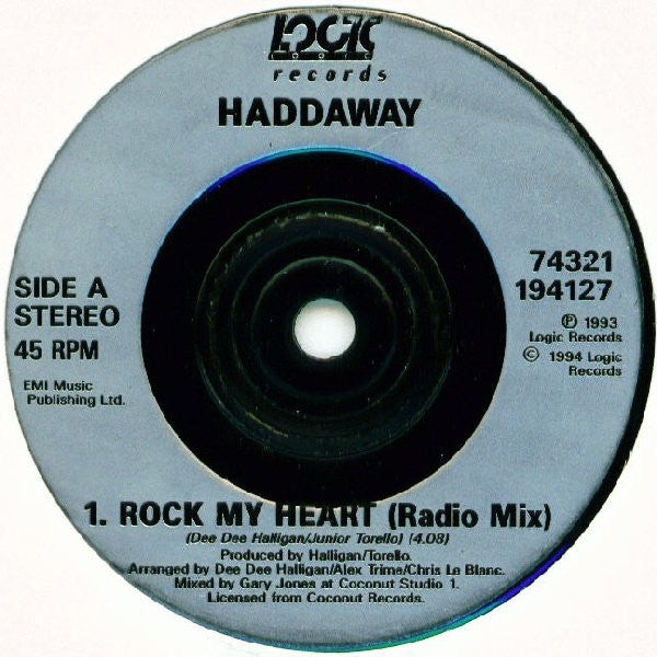 Haddaway : Rock My Heart (7", Single)