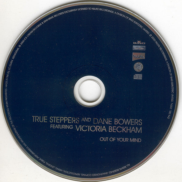 True Steppers And Dane Bowers Featuring Victoria Beckham : Out Of Your Mind (CD, Single)