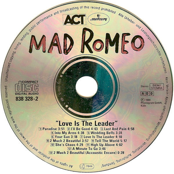 Mad Romeo : Love Is The Leader (CD, Album)