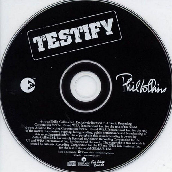Phil Collins : Testify (CD, Album, Copy Prot.)