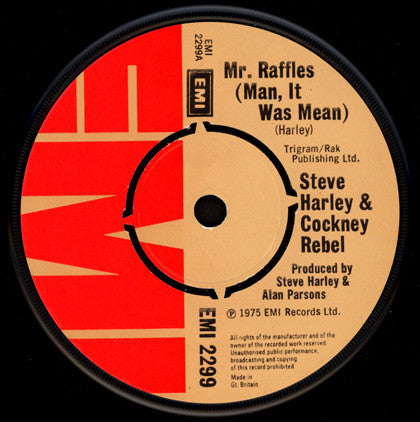 Steve Harley & Cockney Rebel - Mr. Raffles (Man, It Was Mean) (7) (Very Good Plus (VG)) - DaddyPop