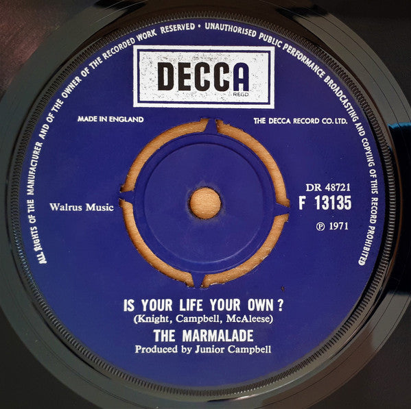 The Marmalade : My Little One / Is Your Life Your Own? (7", Single)
