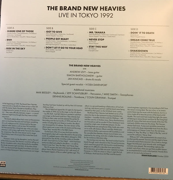 The Brand New Heavies - Shibuya 357 - Live In Tokyo 1992 (2xLP) (Mint (M)) - DaddyPop
