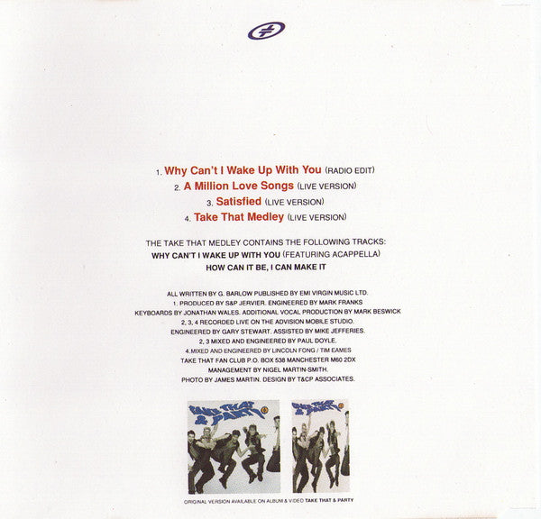 Take That : Why Can't I Wake Up With You? (CD, Single)