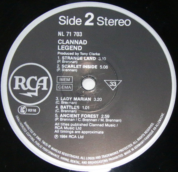 Clannad : Legend (LP, Album)