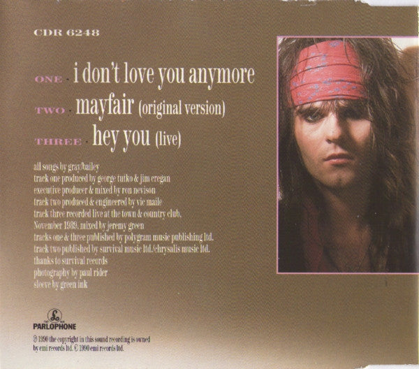 Quireboys* : I Don't Love You Anymore (CD, Single)