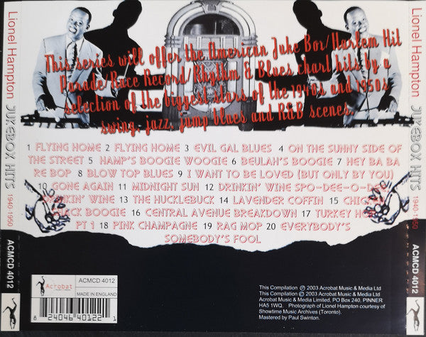 Lionel Hampton - Jukebox Hits 1943-1950 (CD) (Near Mint (NM Or M-)) - DaddyPop