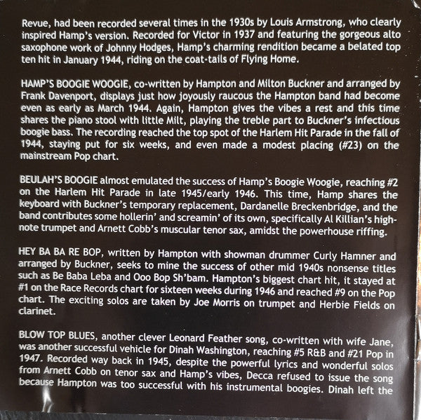 Lionel Hampton - Jukebox Hits 1943-1950 (CD) (Near Mint (NM Or M-)) - DaddyPop