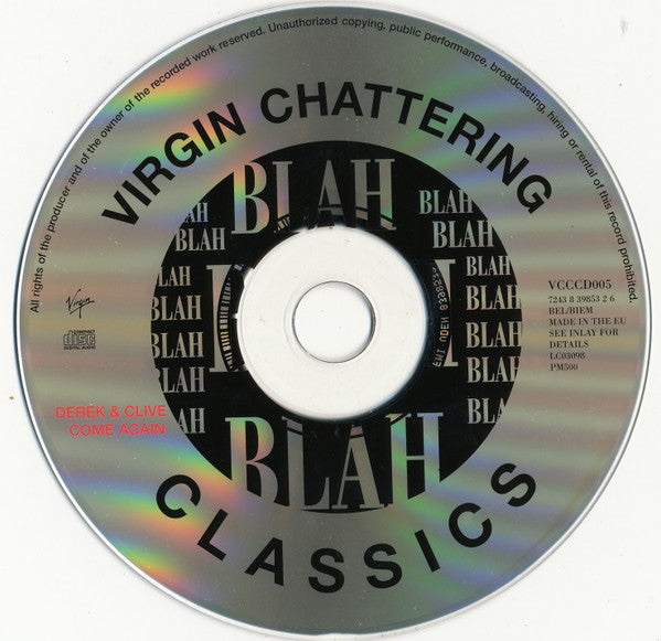 Derek & Clive : Come Again "Further Ejaculations From......" (CD)