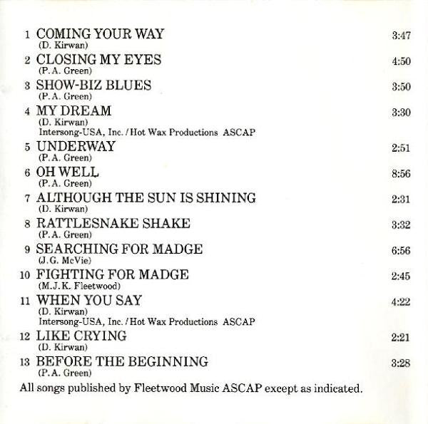 Fleetwood Mac : Then Play On (CD, Album, RE)