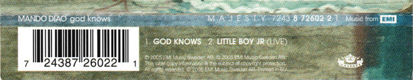 Mando Diao : God Knows (CD, Single)