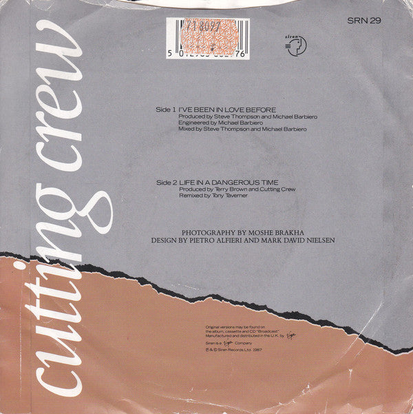Cutting Crew : I've Been In Love Before (7", Single, RE, )