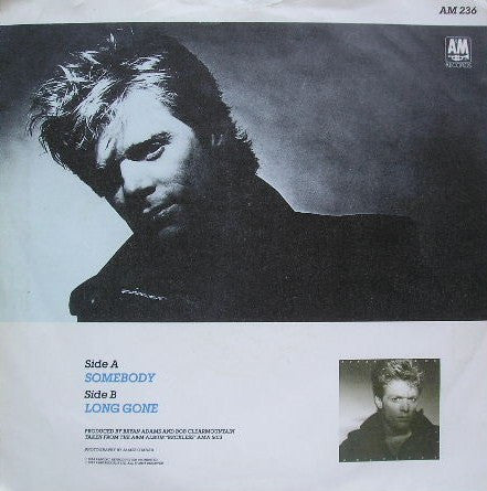 Bryan Adams : Somebody (7", Single, Sol)
