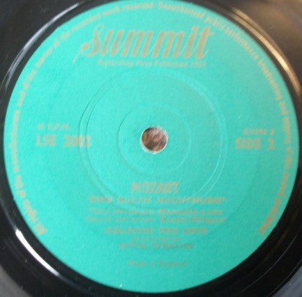 Wolfgang Amadeus Mozart, Cologne Pro Arte ,Conducted By Otto Strauss : Eine Kleine Nachtmusik (7", EP)