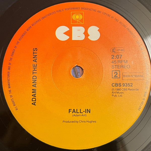 Adam & The Ants* : Antmusic (7", Single, Sol)