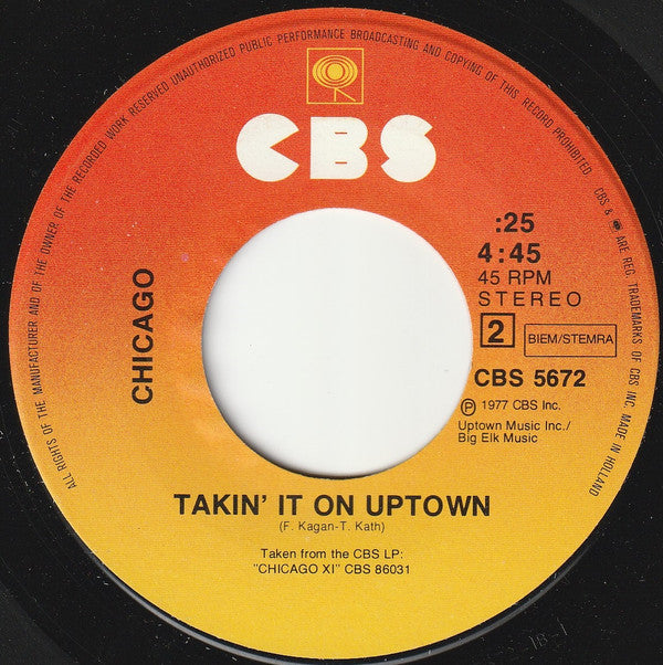 Chicago (2) : Baby, What A Big Surprise (7", Single)