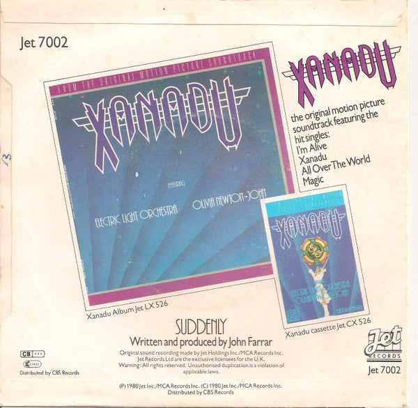 Olivia Newton-John With Cliff Richard : Suddenly (7", Single)