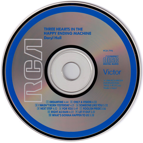 Daryl Hall : Three Hearts In The Happy Ending Machine (CD, Album)