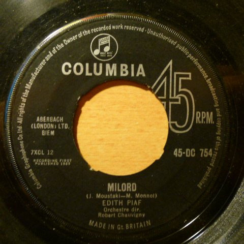 Edith Piaf : Milord (7", Single)