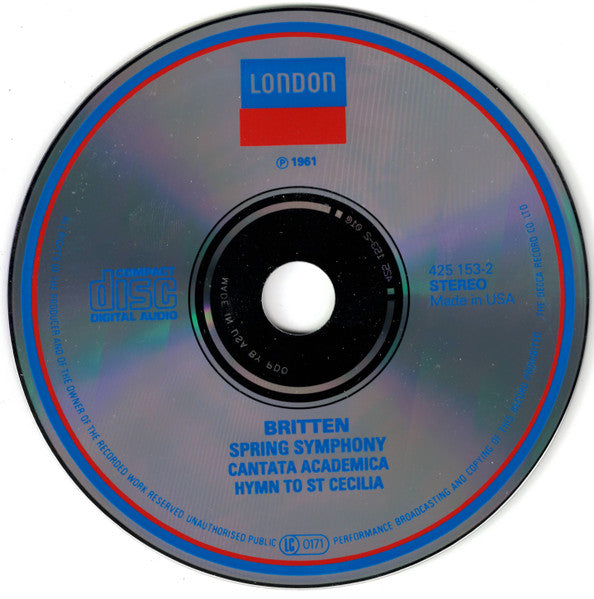 Benjamin Britten : Spring Symphony (CD, Album, RM)