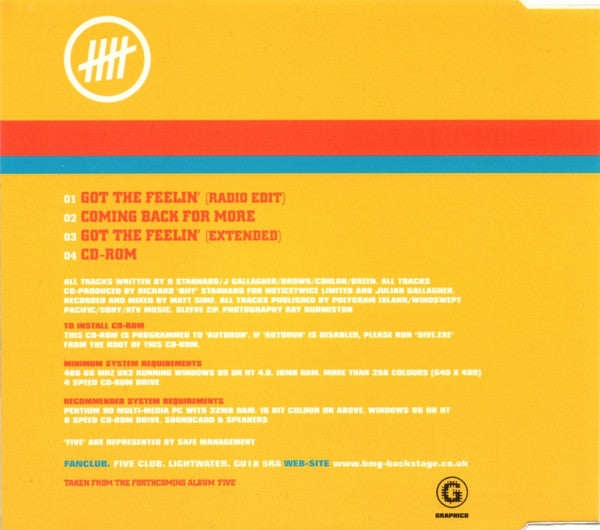 Five : Got The Feelin' (CD, Single, Enh, CD1)